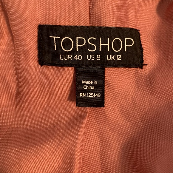 US8 Topshop Pink/Mauve Teddy Bear Coat - Picture 4 of 4